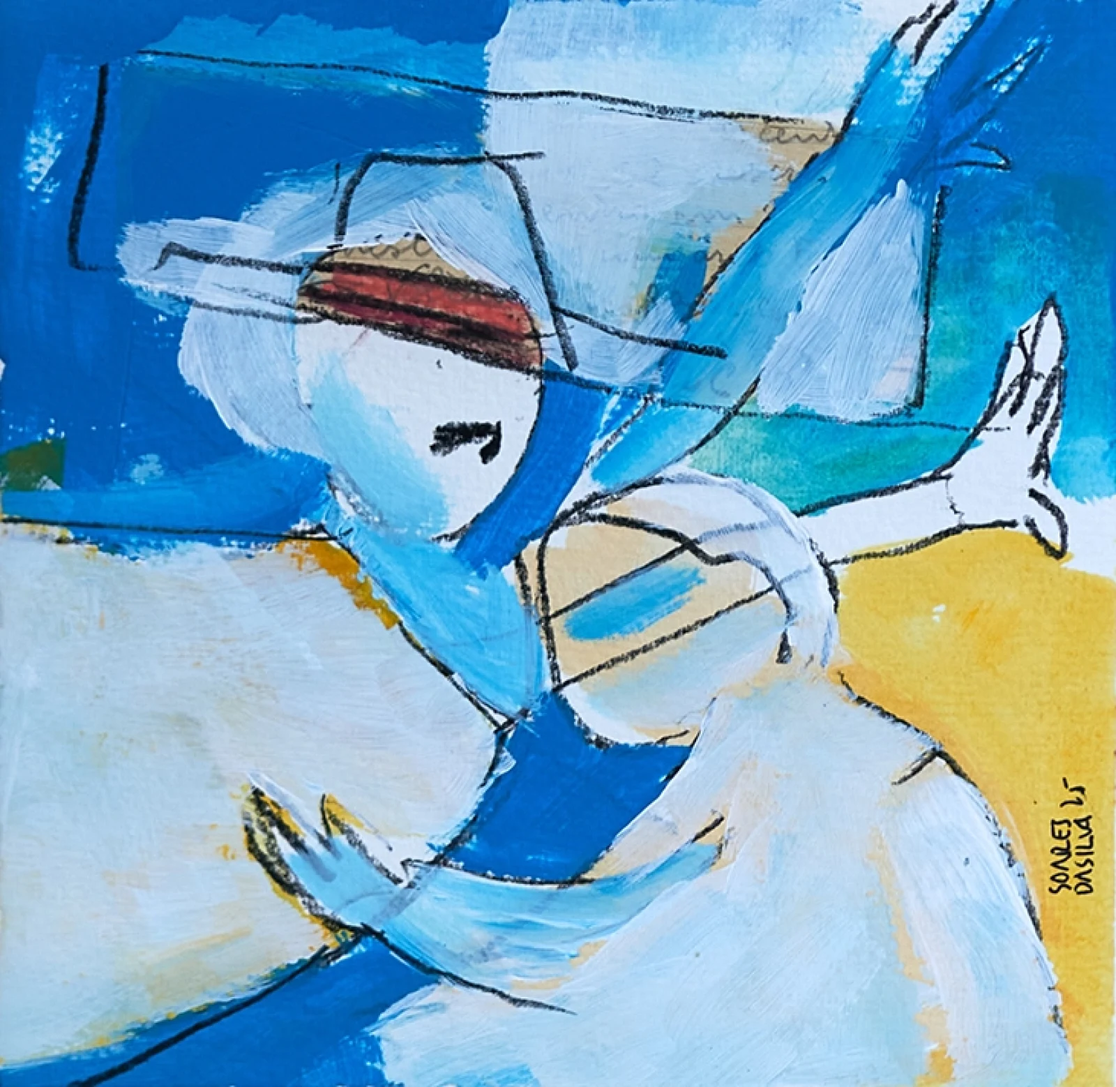 Ele e ela abstrato