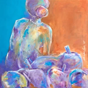 mulher colar de perolas